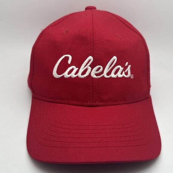 Cabela's SnapBack Cap Hat Red Size OSFM Embroidered Logo - Picture 1 of 5